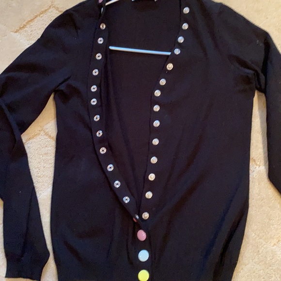 Moschino v neck cardigan with multi colour snaps - Picture 3 of 8